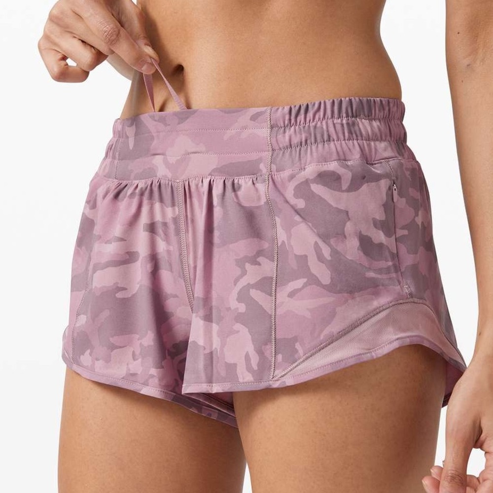 NWT Lululemon Hotty Hot Shorts Incognito Camo Pink size 10